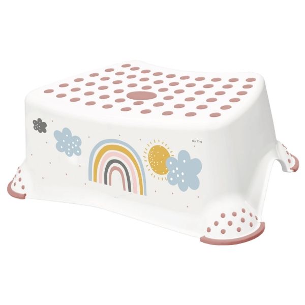 144132-264928-stolicka-schodik-s-protismykovou-funkciou-rainbow-baby-nellys-biela