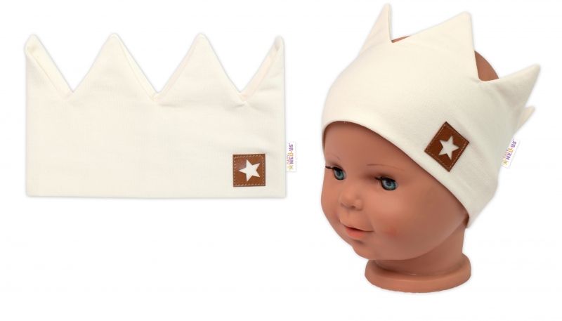 144142-264943-dvojvrstvova-celenka-baby-nellys-hand-made-bavlna-korunka-star-smotanova-80-98