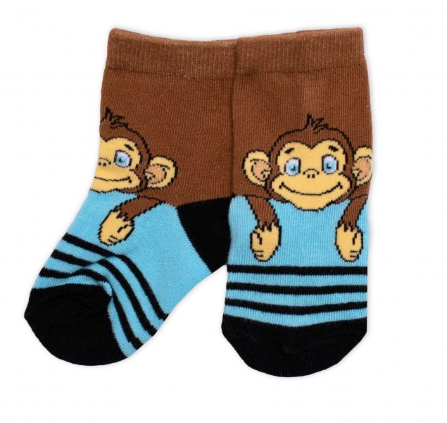 144863-267028-detske-bavlnene-ponozky-monkey-hnede-modre