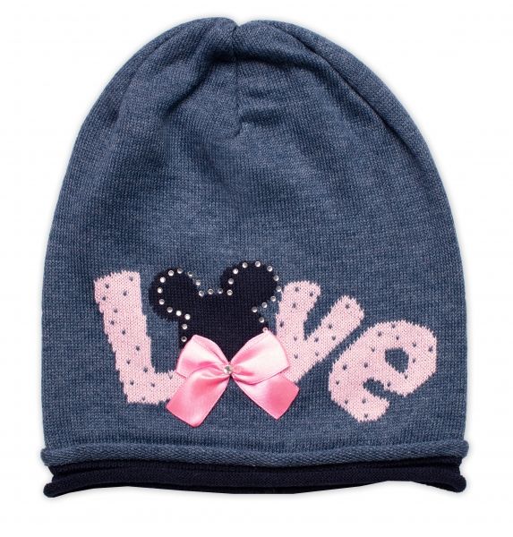 145444-268597-prechodova-dvojvrstvova-ciapka-love-minnie-s-kamienkami-jeans-42-52-cm